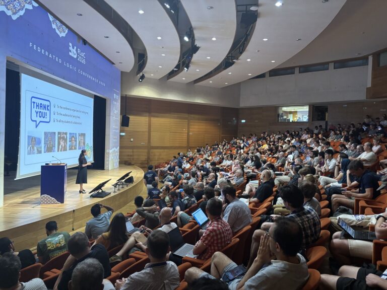 photo of keynote Işıl Dillig presenting at FLoC2026